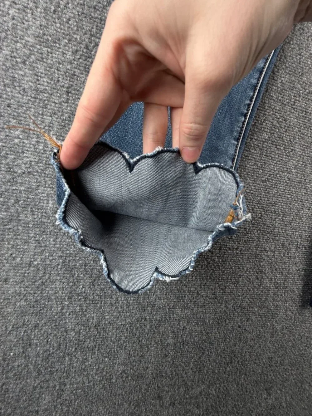 Driftwood Candace Scalloped Hem Blue Jean Women 31x26 Cotton Spandex ACTL 32X26